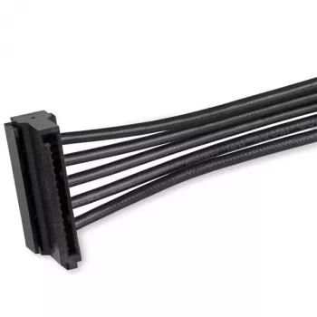 StarTech.com καλώδιο αντάπτορα splitter τροφοδοσίας 4x SATA, SATA 15 ακίδων, 4 x SATA, 0,4 m, αρσενικό, θηλυκό, μαύρο