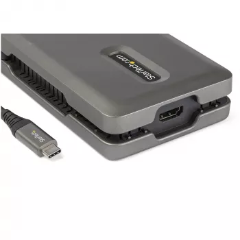 StarTech.com Προσαρμογέας πολλαπλών θυρών USB-C – USB-C σε 4K 60 Hz HDMI 2.0 – Hub USB 2 θυρών 10 Gbit/s – 100 W Power Delivery Pass-Through – GbE – SD/MicroSD – Mini dock USB Type-C – Καλώδιο 25 cm