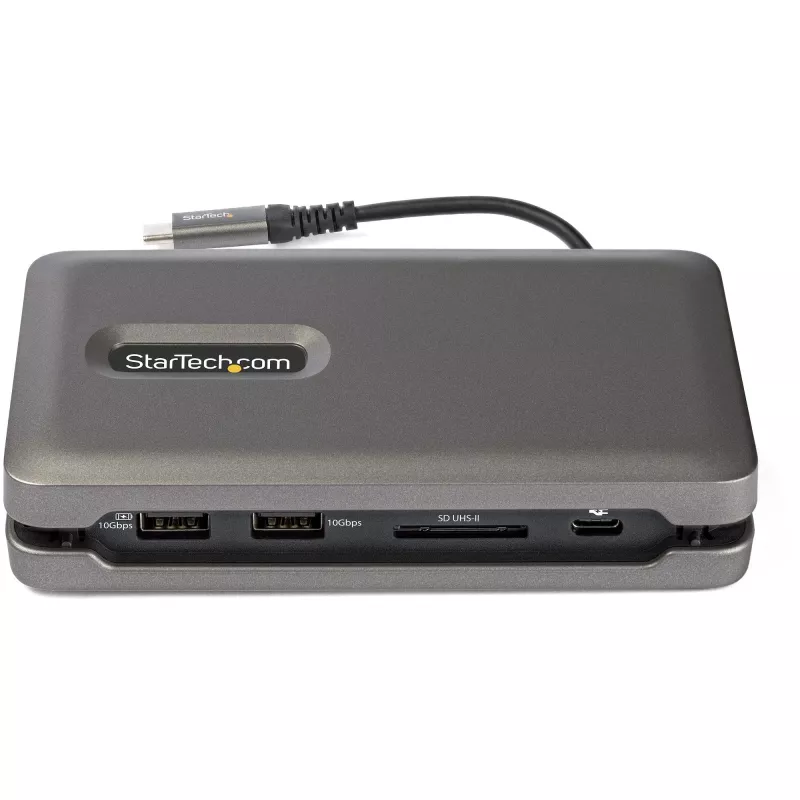 StarTech.com Προσαρμογέας πολλαπλών θυρών USB-C – USB-C σε 4K 60 Hz HDMI 2.0 – Hub USB 2 θυρών 10 Gbit/s – 100 W Power Delivery Pass-Through – GbE – SD/MicroSD – Mini dock USB Type-C – Καλώδιο 25 cm