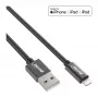 InLine Καλώδιο Lightning USB, για iPad, iPhone, iPod, μαύρο/αλουμίνιο, 1m MFi-πιστοποιημένο