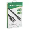 InLine Καλώδιο Lightning USB, για iPad, iPhone, iPod, μαύρο/αλουμίνιο, 1m MFi-πιστοποιημένο