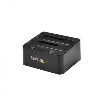 StarTech.com Dual-Bay USB 3.0 σε SATA σταθμός σύνδεσης σκληρών δίσκων, σταθμός σύνδεσης USB σκληρών δίσκων, εξωτερικός σταθμός σύνδεσης 2,5/3,5 ιντσών SATA I/II/III SSD/HDD, θήκη σκληρού δίσκου Hot-Swap, Top-Loading