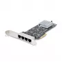 StarTech.com Κάρτα δικτύου 4 θυρών 2,5-Gbit/s NBASE-T PCIe, Intel I225-V, κάρτα δικτύου υπολογιστή τεσσάρων θυρών, Multi-Gigabit NIC, κάρτα LAN διακομιστή PCI Express, διεπαφή Ethernet desktop