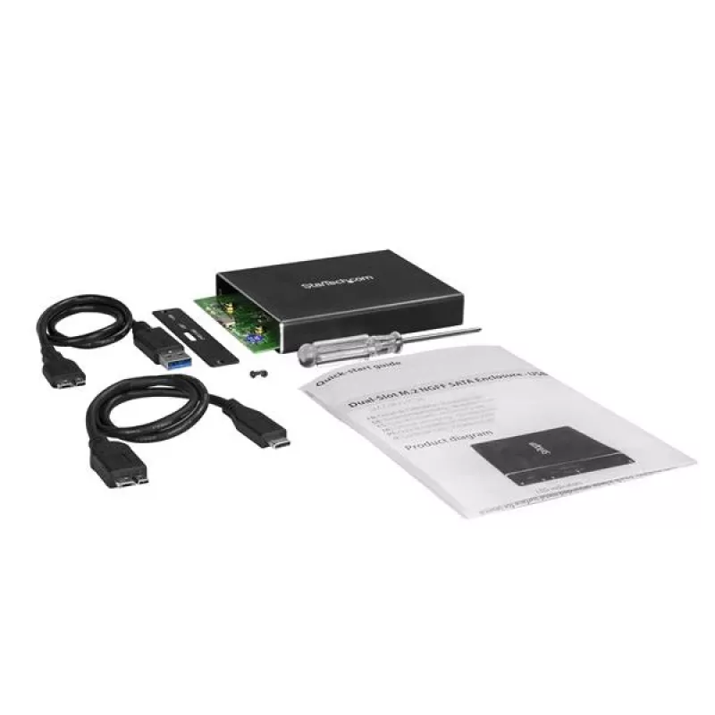StarTech.com Θήκη δίσκων Dual-Slot για M.2 SATA SSD - USB 3.1 (10 Gbit/s) - RAID