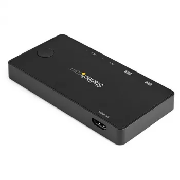 StarTech.com Διακόπτης KVM USB-C 2 θυρών - 4K 60 Hz HDMI - συμπαγής dual-port UHD USB Type-C desktop mini διακόπτης KVM με καλώδια USB-C - τροφοδοτούμενος από το bus - MacBook iPad Pro ThinkPad IdeaPad EliteBook