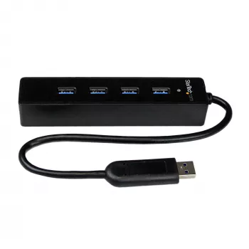 StarTech.com 4 θυρών φορητό hub SuperSpeed USB 3.0 με ενσωματωμένο καλώδιο