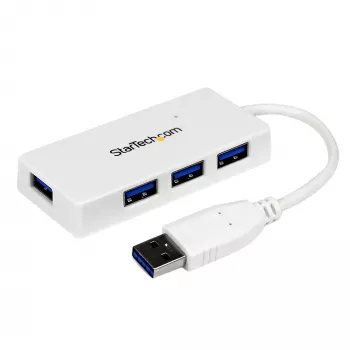 StarTech.com Φορητό 4 θυρών SuperSpeed Mini USB 3.0 hub – λευκό