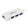 StarTech.com Φορητό 4 θυρών SuperSpeed Mini USB 3.0 hub – λευκό