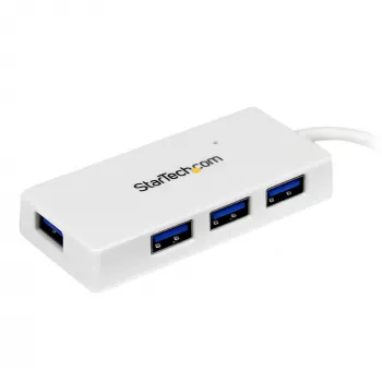 StarTech.com Φορητό 4 θυρών SuperSpeed Mini USB 3.0 hub – λευκό