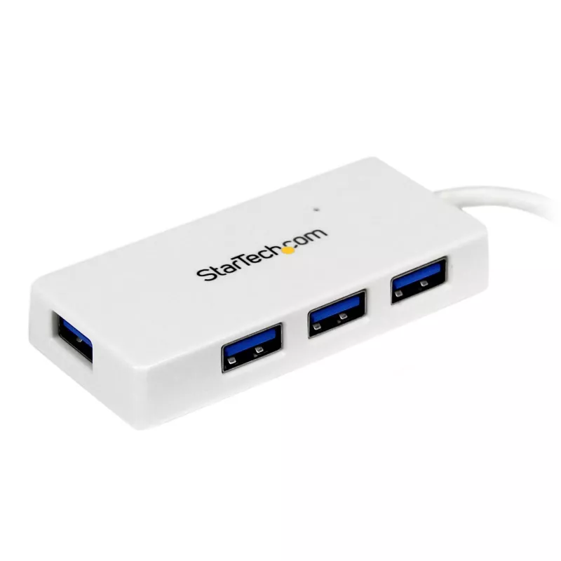 StarTech.com Φορητό 4 θυρών SuperSpeed Mini USB 3.0 hub – λευκό