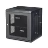 StarTech.com 4-Post 12U Επιτοίχιο Rack Δικτύου με Θήκη 1U, 19 inch πτυσσόμενο επιτοίχιο rack διακομιστή για εξοπλισμό δεδομένων/AV/ηλεκτρονικών/υπολογιστών, ευέλικτο αεριζόμενο κουτί rack