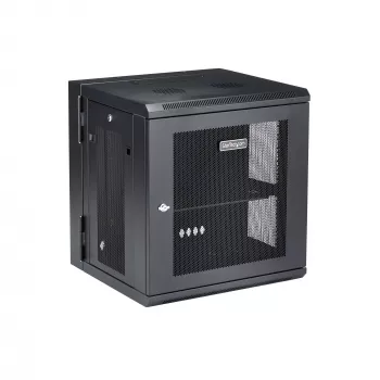 StarTech.com 4-Post 12U Επιτοίχιο Rack Δικτύου με Θήκη 1U, 19 inch πτυσσόμενο επιτοίχιο rack διακομιστή για εξοπλισμό δεδομένων/AV/ηλεκτρονικών/υπολογιστών, ευέλικτο αεριζόμενο κουτί rack