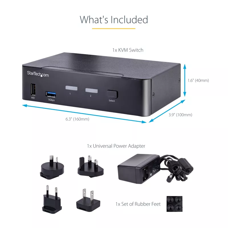 StarTech.com SV231DPUCA KVM Switch Μαύρο