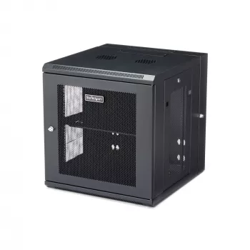 StarTech.com 4-Post 12U Επιτοίχιο Rack Δικτύου με Ράφι 1U, 19 inch πτυσσόμενο επιτοίχιο rack διακομιστή για εξοπλισμό δεδομένων / AV / ηλεκτρονικών / υπολογιστών, ευέλικτο αεριζόμενο κουτί rack