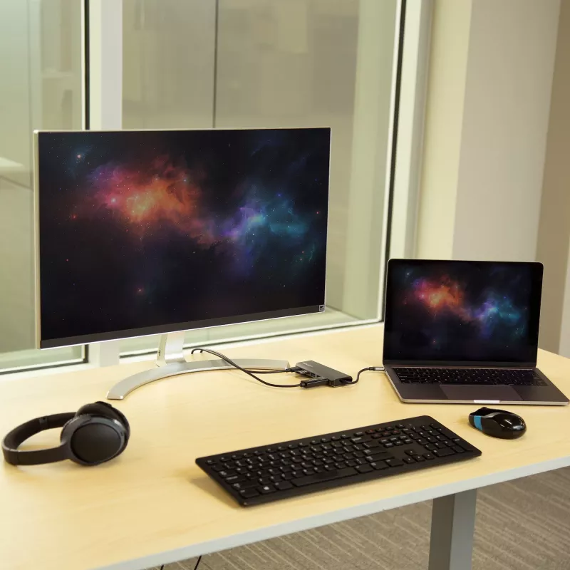 StarTech.com Προσαρμογέας πολλαπλών θυρών USB-C, φορητό dock USB-C σε 4K HDMI, 2-πλό hub USB 3.0, SD/SDHC, GbE, 60W PD Pass-Through – USB Type-C/Thunderbolt 3 – ΑΝΤΙΚΑΘΙΣΤΑΤΑΙ ΑΠΟ DKT30CHSDPD1