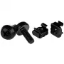 StarTech.com M6 x 12mm - Βίδες και παξιμάδια κλωβού - Συσκευασία 100 τεμ., Μαύρο