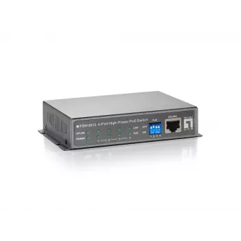 LevelOne Switch Fast Ethernet PoE 5 θυρών, 4 έξοδοι PoE, 120 W, τροφοδοτικό περιλαμβάνεται