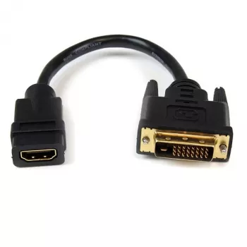 StarTech.com Καλώδιο προσαρμογέα βίντεο HDMI σε DVI-D 8 ιντσών – υποδοχή θηλυκή HDMI σε βύσμα αρσενικό DVI
