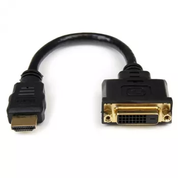 StarTech.com Καλώδιο προσαρμογέα βίντεο HDMI σε DVI-D 8in – βύσμα αρσενικό HDMI σε υποδοχή θηλυκή DVI