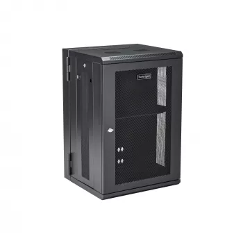 StarTech.com Ερμάριο δικτύου τοίχου 4 στύλων 18U με ράφι 1U, αναδιπλούμενο ερμάριο διακομιστή τοίχου 19 inch για εξοπλισμό δεδομένων/AV/ηλεκτρονικών/υπολογιστών, ευέλικτο αεριζόμενο κουτί rack