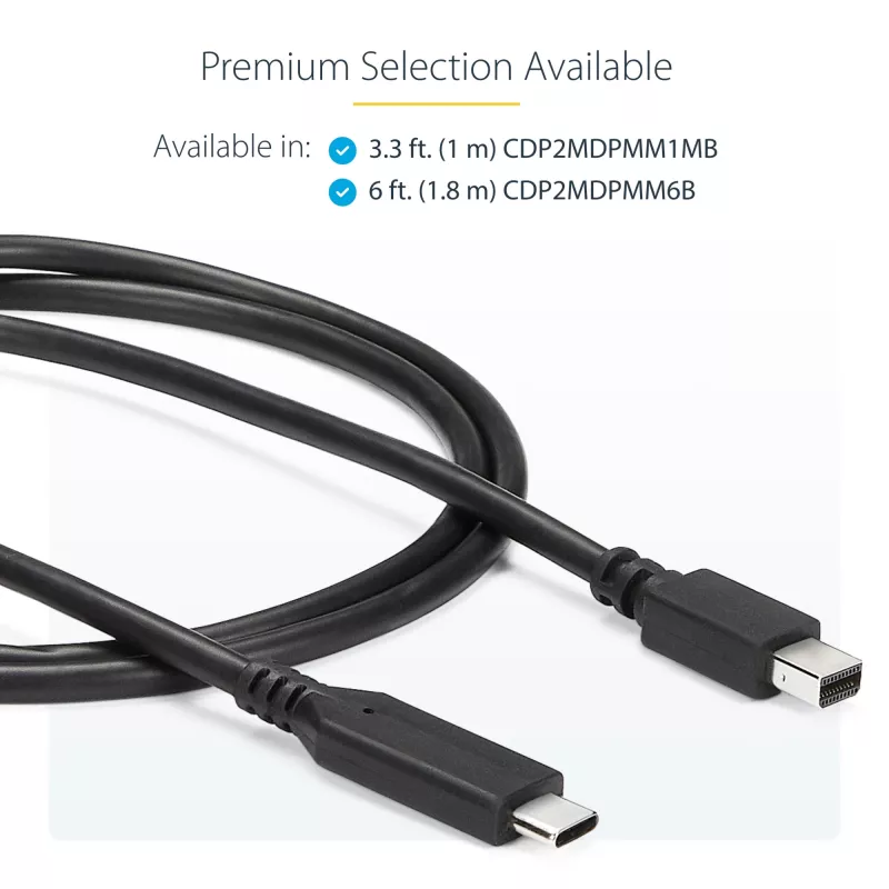 StarTech.com Καλώδιο USB-C σε Mini-DisplayPort – 1 m (3,3 ft.), 4K 60 Hz – Μαύρο