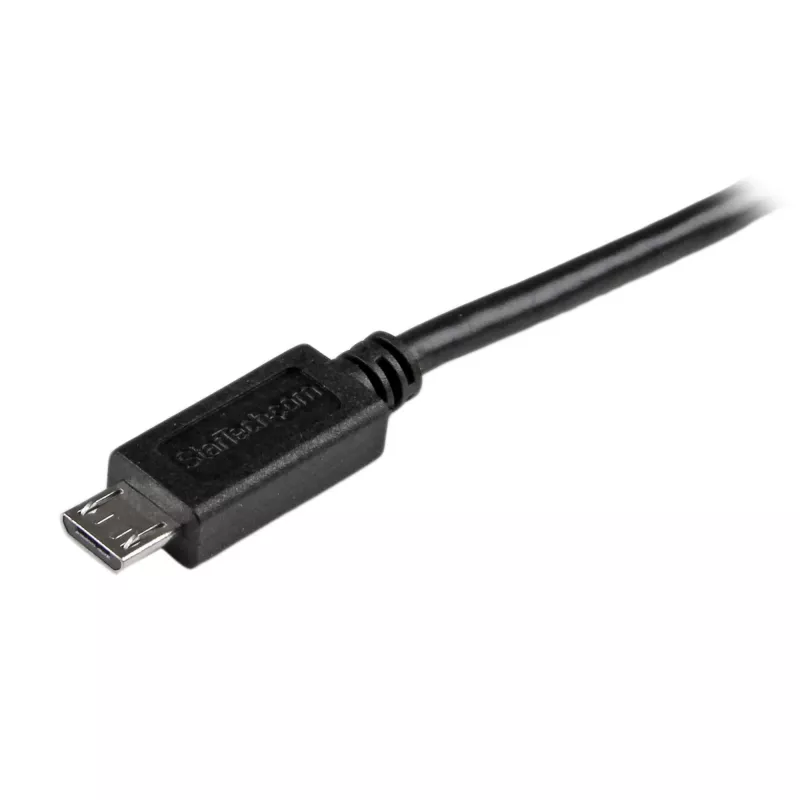 StarTech.com USBAUB50CMBK λεπτό καλώδιο Micro-USB, USB-A σε Micro-USB B, USB 2.0, 0,5 m, αρσενικό-αρσενικό, μαύρο