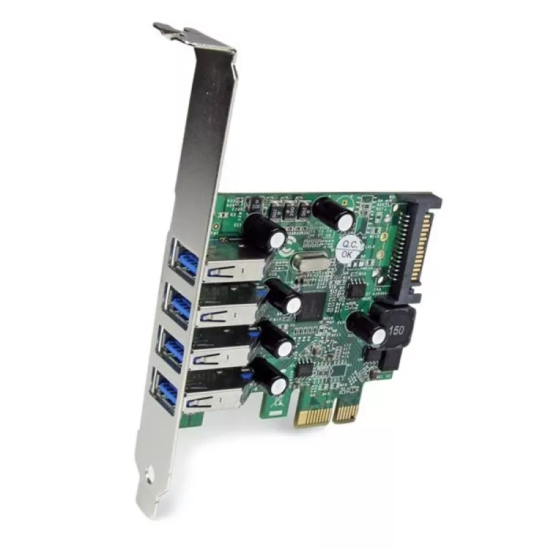 StarTech.com Κάρτα προσαρμογέα ελεγκτή PCI Express PCIe SuperSpeed USB 3.0 4 θυρών με UASP – Τροφοδοσία SATA