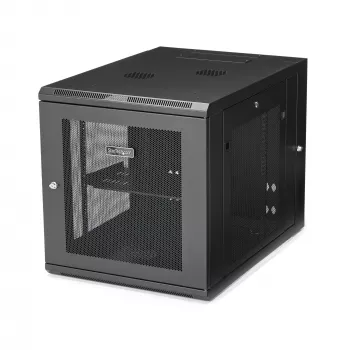 StarTech.com Ερμάριο δικτύου τοίχου 4 στύλων 12U με θήκη 1U, αναδιπλούμενο rack διακομιστή τοίχου 19 inch για εξοπλισμό δεδομένων / AV / ηλεκτρονικών / υπολογιστών, ευέλικτο αεριζόμενο κουτί rack