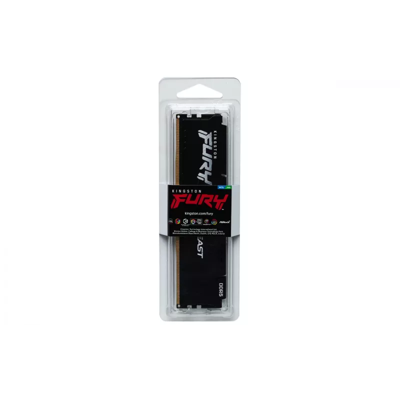 Kingston Technology FURY Beast 8GB 5200MT/s DDR5 CL40 DIMM Μαύρο