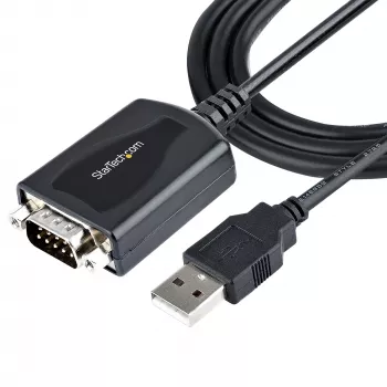 StarTech.com Καλώδιο USB σε σειριακό 1m με διατήρηση θύρας COM, βύσμα DB9 RS232 σε μετατροπέα USB, προσαρμογέας USB σε σειριακό για PLC/εκτυπωτή/σαρωτή, chipset Prolific, Windows/Mac