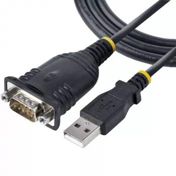 StarTech.com Καλώδιο USB σε σειριακό 1m, βύσμα DB9 RS232 σε μετατροπέα USB, Prolific IC, προσαρμογέας USB σε σειριακό για PLC/εκτυπωτή/σαρωτή/διακόπτη, προσαρμογέας USB σε θύρα COM, Windows/Mac