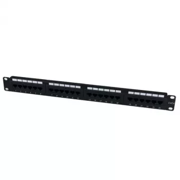 StarTech.com Patch Panel Cat 6 110 24 Port 1U Rackmount, RJ-45, Τοποθέτηση σε rack, 1U, Μαύρο, RoHS, CE, ETl, UL