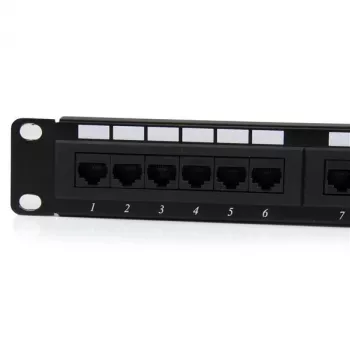 StarTech.com Patch Panel Cat 6 110 24 Port 1U Rackmount, RJ-45, Τοποθέτηση σε rack, 1U, Μαύρο, RoHS, CE, ETl, UL
