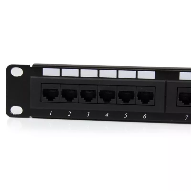 StarTech.com Patch Panel Cat 6 110 24 Port 1U Rackmount, RJ-45, Τοποθέτηση σε rack, 1U, Μαύρο, RoHS, CE, ETl, UL