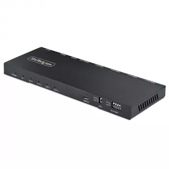 StarTech.com διαχωριστής HDMI 4 θυρών, βίντεο HDMI 4K 60Hz HDMI 2.0, διαχωριστής HDMI 4K με ενσωματωμένο scaler, διαχωριστής HDMI 1 In 4 Out, σύνδεση ήχου 3,5 mm/οπτική, διαχωριστής οθόνης/εξόδου HDMI