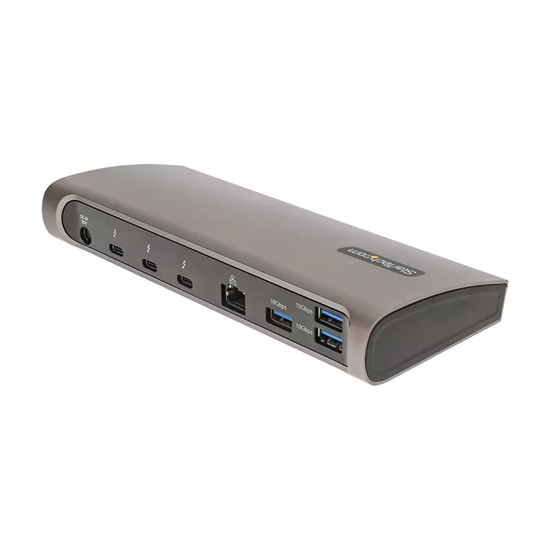 StarTech.com σταθμός Thunderbolt 4, 96W Power Delivery, μονή 8K/διπλή οθόνη 4K 60Hz, 3xTB4/USB4 θύρες, 4xUSB-A, SD, GbE, σταθμός σύνδεσης Thunderbolt 4 για Windows ή TB3 MacBook, καλώδιο 0,8m