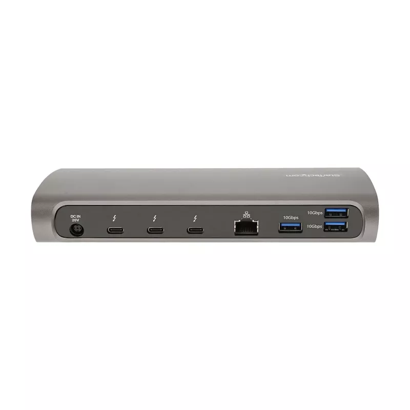 StarTech.com σταθμός Thunderbolt 4, 96W Power Delivery, μονή 8K/διπλή οθόνη 4K 60Hz, 3xTB4/USB4 θύρες, 4xUSB-A, SD, GbE, σταθμός σύνδεσης Thunderbolt 4 για Windows ή TB3 MacBook, καλώδιο 0,8m