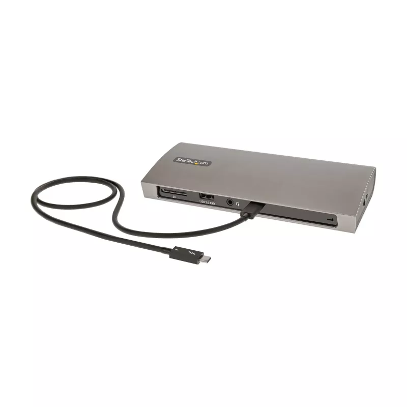 StarTech.com σταθμός Thunderbolt 4, 96W Power Delivery, μονή 8K/διπλή οθόνη 4K 60Hz, 3xTB4/USB4 θύρες, 4xUSB-A, SD, GbE, σταθμός σύνδεσης Thunderbolt 4 για Windows ή TB3 MacBook, καλώδιο 0,8m