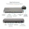 StarTech.com σταθμός Thunderbolt 4, 96W Power Delivery, μονή 8K/διπλή οθόνη 4K 60Hz, 3xTB4/USB4 θύρες, 4xUSB-A, SD, GbE, σταθμός σύνδεσης Thunderbolt 4 για Windows ή TB3 MacBook, καλώδιο 0,8m
