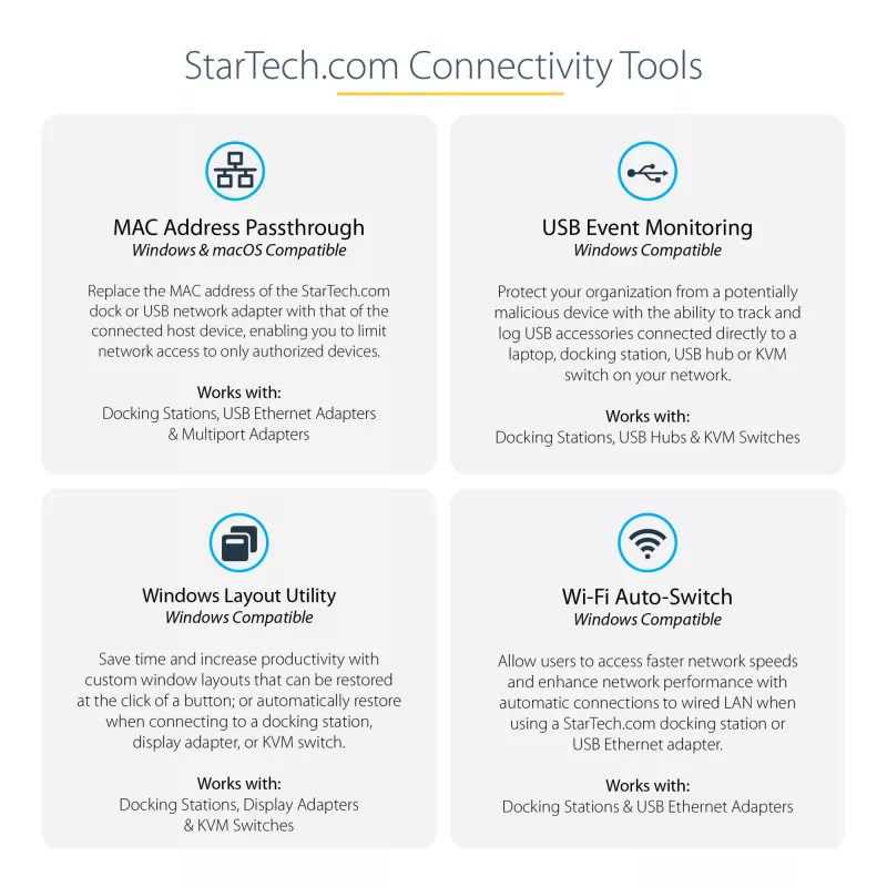 StarTech.com σταθμός Thunderbolt 4, 96W Power Delivery, μονή 8K/διπλή οθόνη 4K 60Hz, 3xTB4/USB4 θύρες, 4xUSB-A, SD, GbE, σταθμός σύνδεσης Thunderbolt 4 για Windows ή TB3 MacBook, καλώδιο 0,8m