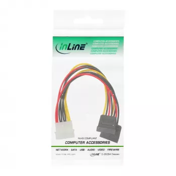 InLine Εσωτερικό καλώδιο τροφοδοσίας Y 1x 5,25 ίντσες / 2x SATA 0,20 m