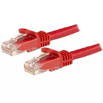 StarTech.com Καλώδιο Ethernet CAT6 3 m – Κόκκινο, Καλώδιο Gigabit Ethernet CAT 6 – 250 MHz, 100 W PoE, RJ45, Καλώδιο δικτύου/patch UTP, χωρίς προεξοχή, με ανακούφιση καταπόνησης, ελεγμένο μεμονωμένα