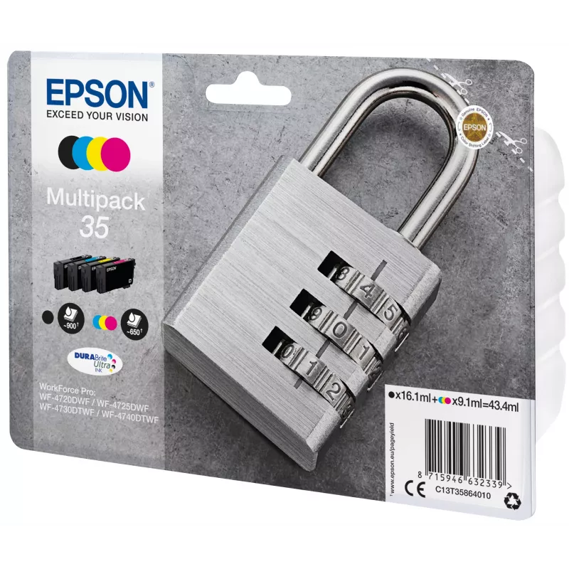 Epson Padlock πολυσυσκευασία 4 χρωμάτων 35 DURABrite Ultra Ink