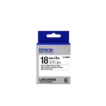 Epson κασέτα ετικετών Standard LK-5WBN μαύρο/λευκό 18mm (9m)