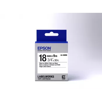 Epson κασέτα ετικετών Standard LK-5WBN μαύρο/λευκό 18mm (9m)