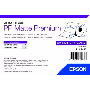 Αυτοκόλλητη ετικέτα εκτυπωτή Epson 7113413 λευκή 7,6 x 5,1 cm