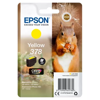 Μελανοδοχείο Epson 378 κίτρινο 360 σελίδες μελάνι C13T37844010