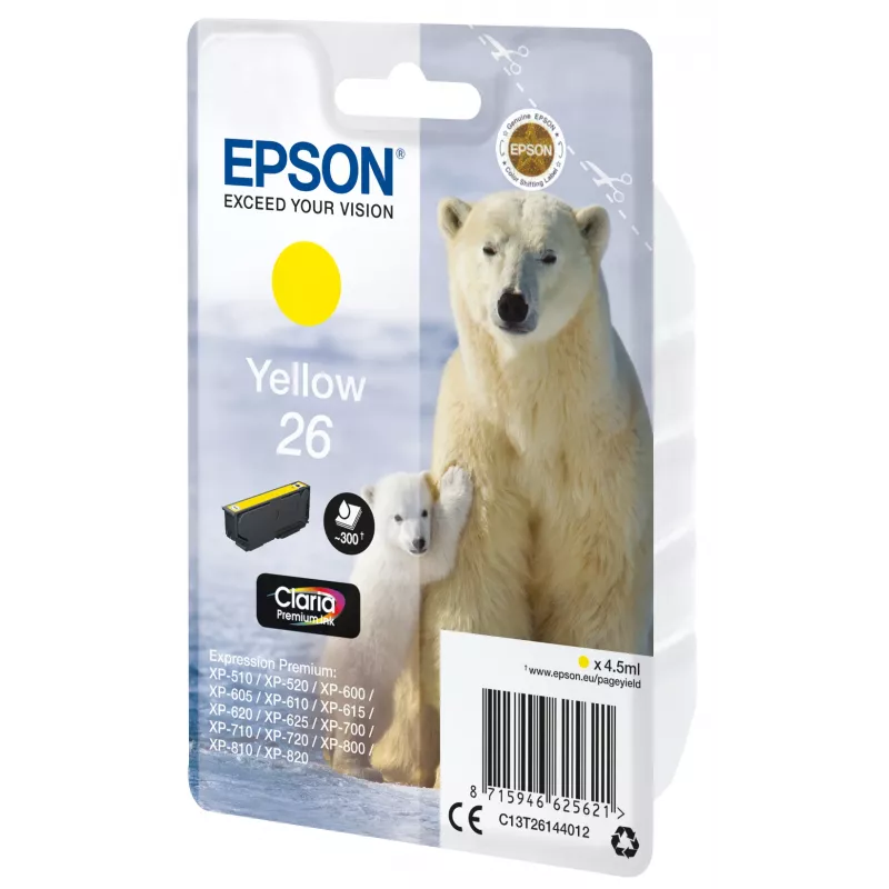 Epson Eisbär ατομική συσκευασία κίτρινο 26 Claria Premium Ink
