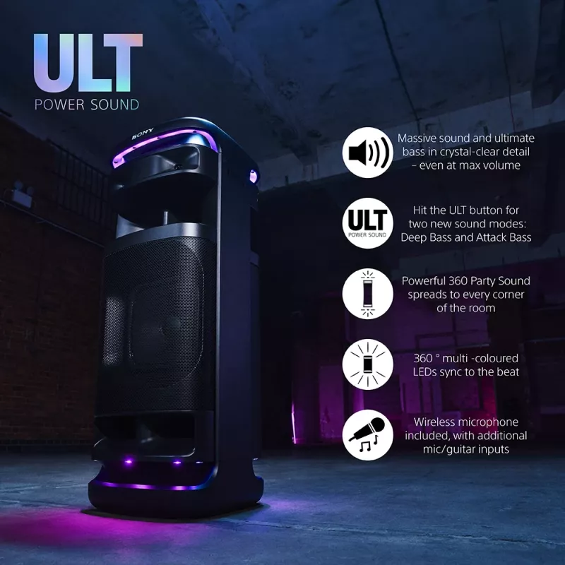 Ηχείο Sony SRS-ULT1000 ULT TOWER 10 — 139 W, Bluetooth, φορητό, μαύρο