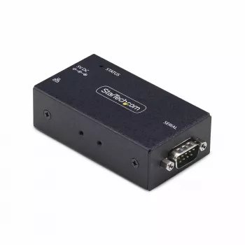 StarTech.com 1-Port σειριακός σε Ethernet προσαρμογέας, IP σειριακός διακομιστής συσκευών για απομακρυσμένες συσκευές RS232, τοποθέτηση σε τοίχο/DIN ράγα, μεταλλικό κουτί, μετατροπέας RJ45-LAN σε DB9 σειριακό